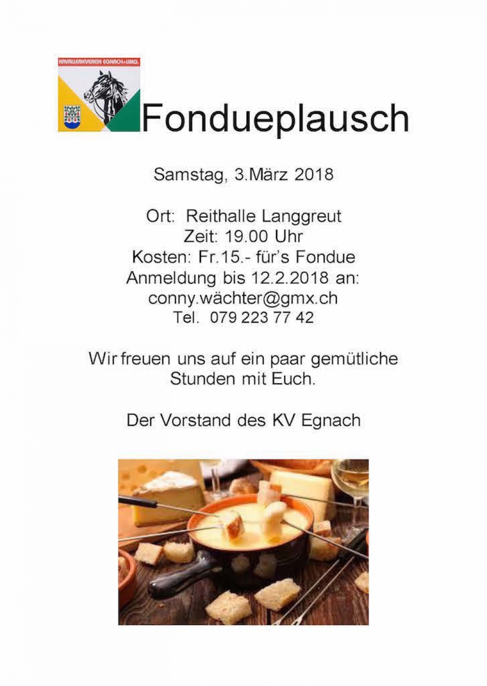 Sportliches Wochenende mit Fondueplausch